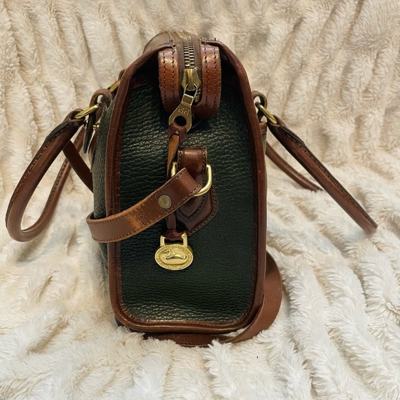 Dooney & Bourke Green and Brown Leather Satchel - Picture 5 of 12